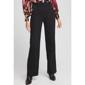 Chico’s Black Pull On Wide Leg Jean Size 8R